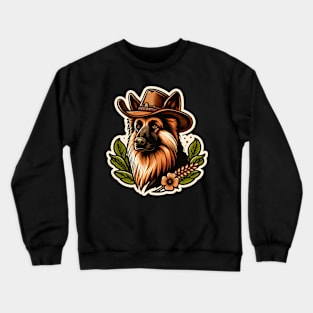 German Shepherd Cowboy Crewneck Sweatshirt